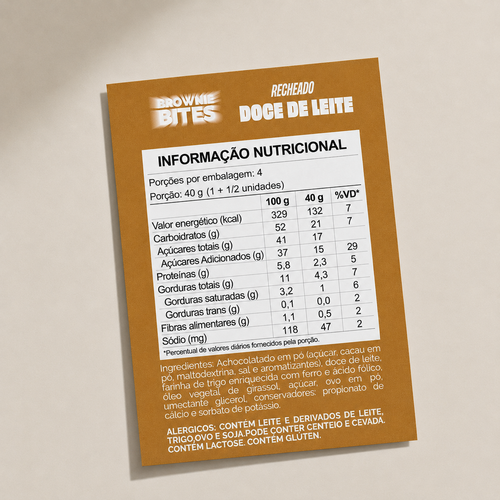 Bites com Doce de Leite — 8 mini brownies, 200g