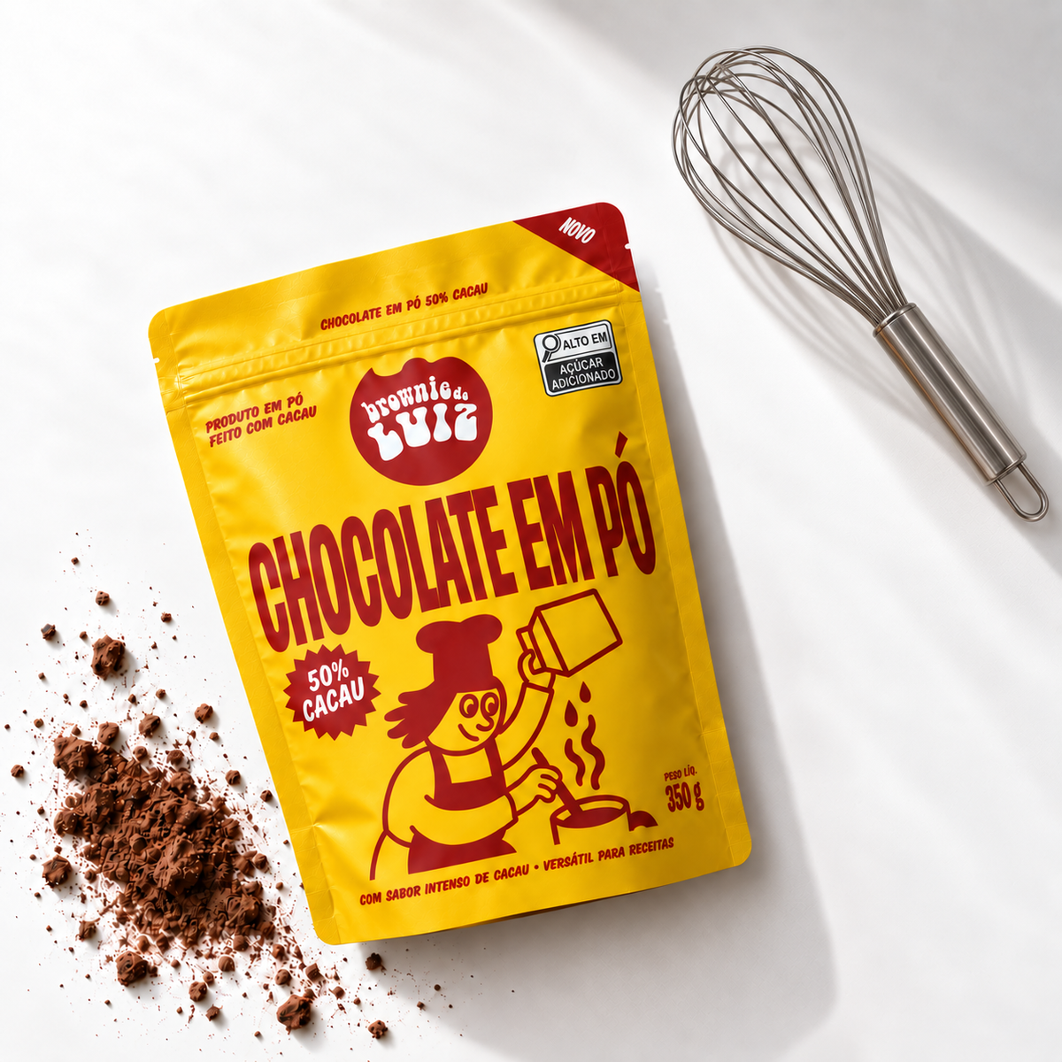 Chocolate em Pó 50% Cacau Brownie do Luiz — 350 g