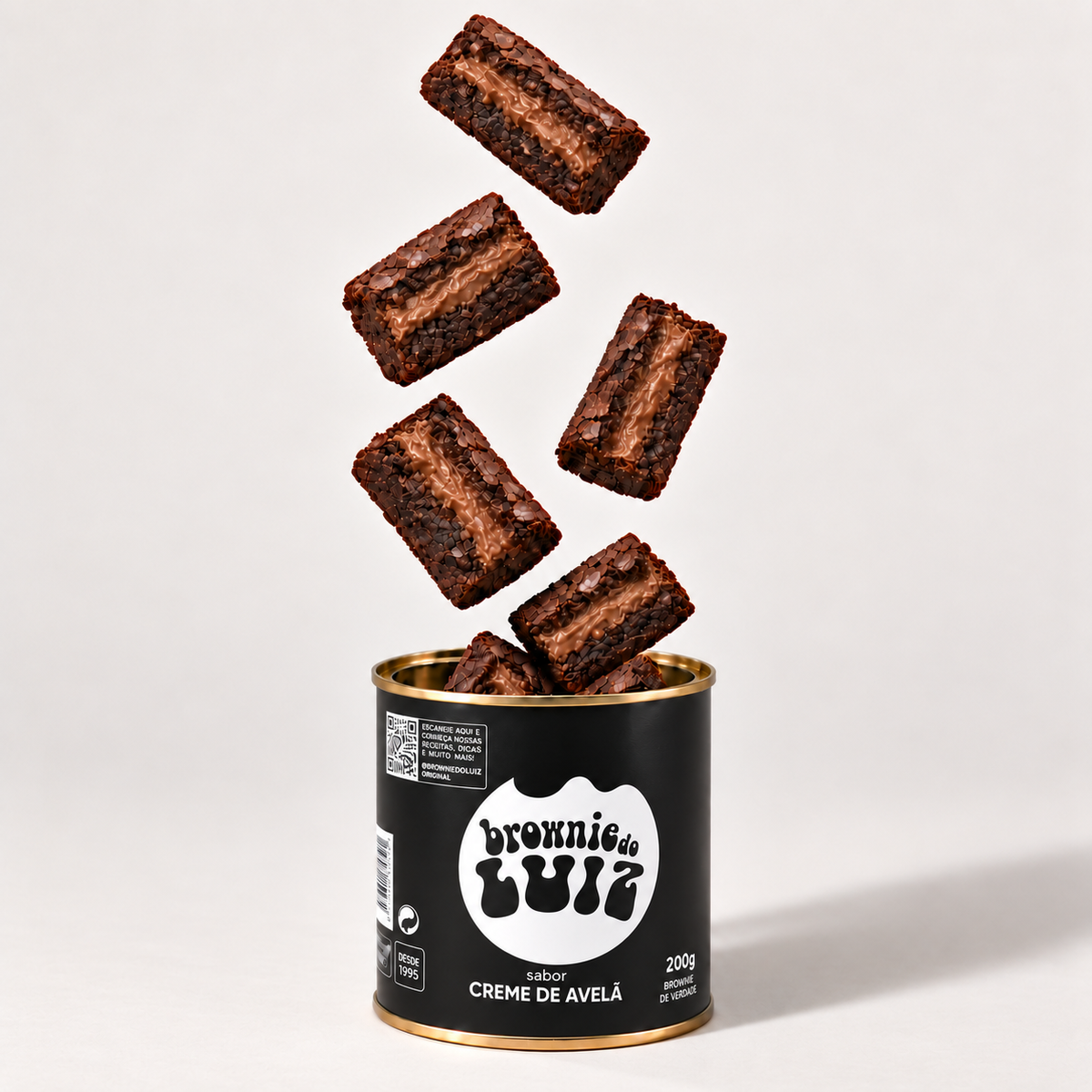 Lata de Brownie com Creme de Avelã