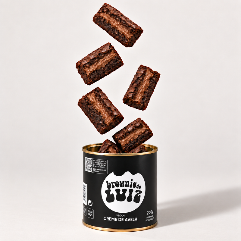 Lata de Brownie com Creme de Avelã