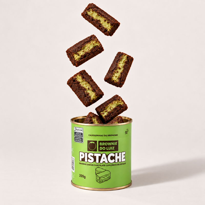 Lata de Brownie com Pistache